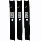Three 18" Blades For Husqvarna 52" Decks, Point Star Mounting Hole 539-112079. Fixed Price $63.79.