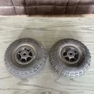 Set Of 4.10/3.50-4 Solid Rubber Wheels Tire On Plastic Rim 2PR Hand Tru. Fixed Price $39.60.