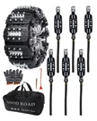 Kyx Tire Chains For Car/suv/pickup Truks, Adjustable 165-275MM, Black. Fixed Price $82.21.