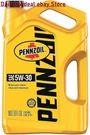 Pennzoil Sae 5W-30 Conventional Motor Qt. (1.25 Gal). Fixed Price $33.84.