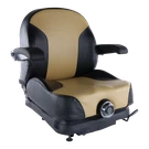 Brown Black Zero-turn Seat Fits Several Grasshopper With Adjustable Armrests. Fixed Price $543.23.