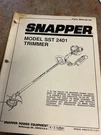 Vintage Snapper Trimmer SST2401 Parts Manual. Fixed Price $7.99.