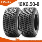 Set 2 16X6.50-8 Lawn Mower Tires 16X6.5X8 4PLY Turf Tractor Tyres Tubeless. Fixed Price $67.98.