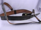 Nudelman Bros Black Leather Gun Belt W/ Shoulder Strap, 34", Portland Oregon. Fixed Price $35.99.