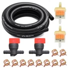 Tnisesm Gas Fuel Line Hose With Clamps Valve & Filters 1/4IN-KIT, Black. Fixed Price $25.99.