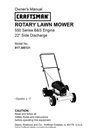 Owner Manual Sears Craftsman 550 Series Rotary Lawn Mower - Model 917.385121. Fixed Price $18.95.