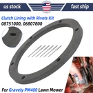 For Gravely Lawn Mower Garden Tractor Clutch Lining W/ Rivets Promaster 400 8123. Fixed Price $19.90.