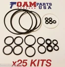 25 Kits 246355 Aftermarket Viton O-ring Rebuild For Graco Fusion Ap Orings. Fixed Price $159.49.