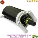 Kohler KT715 KT735 24 Hp 12 Volt Electric Starter 32 098 01-S Free Shipping. Fixed Price $54.99.