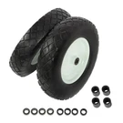 For Trolley Smooth Flat White Rims Metal 16X4.80/4.00-8" Solid Lawn Mower Tires. Fixed Price $68.79.