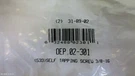 Oregon 02-301 3/8"-16 X 1" Self Tapping BOLT(9D2B). Fixed Price $6.00.