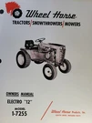 Wheel Horse Electro 12 Lawn Garden Tractor 1-7255 Owners Manual H.p Hydrostatic. Fixed Price $55.19.