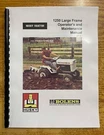 Tractor Operator Instructions Maint Manual Bolens 1250 Large Frame Husky 197-01. Fixed Price $19.97.