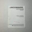Jacobsen Grass Catcher Instruction Sheet 69073. Fixed Price $7.99.