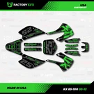 Green Usa Racing Design Graphic Kit Fits 01-13 Kawasaki KX100. Fixed Price $79.99.
