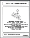 Kubota B2781 51" B2782 63" Snow Blower Attachment 48 Page Manual 2002. Fixed Price $16.50.