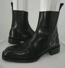 John Varvatos Black Leather Zip Ankle Boots 100% Italian Sz C132. Fixed Price $399.00.