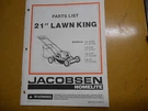 Homelite 21" Lawn King Parts List JA-99018-3. Fixed Price $19.99.