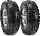 (2 Pack) Solid Polyurethane Tire 10-INCH 4.10/3.50-4, Silver. Fixed Price $44.41.