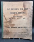 John Deere Dealer 1941 Inventory 1942 Order Forms Repairs Binders Mowers Rakes. Fixed Price $74.99.