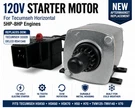 120V Starter Motor 33328 Fits Tecumseh HSK50 HSK60 HSK70 TVM125 5HP-8HP New. Fixed Price $89.99.