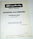 Simplicity Sovereign Landlord 3314H 3310H Riding Tractor Parts Catalog Original!. Fixed Price $29.99.