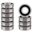 Xike 10 Pack 5/8" X1-3/8 X1/2 Flanged Deep Groove Ball Bearings, Fits Lawn Mower. Fixed Price $15.76.