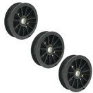 Qty 3: Flat Idler Pulley Fits Hustler Replaces 784504. Fixed Price $43.99.