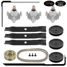 Lawn Mower 46"DECK Rebuild Kit Spindles Blades Belt Pulleys For Yth 180. Fixed Price $89.10.