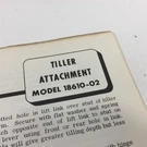 Bolens Tiller Attachment 18610-02 Owner Operation Maintenance Manual 551959 1968. Fixed Price $14.99.