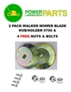 2 Pack Walker Mower Blade Hub/holder 5706 With Free 4 Nuts & Bolts - Great Deal!. Fixed Price $28.24.