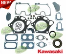 Oem Kawasaki, Gasket Set, FX921V, FX1000V, FXT00V Engines, Zero Turn Mowers, 9D2. Fixed Price $265.00.